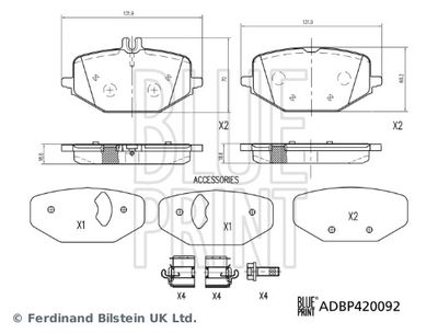 Колодки тормозные дисковые задние Mercedes Benz A0004204002