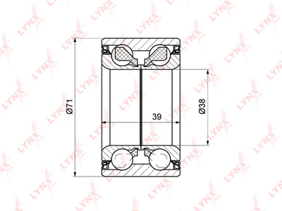 Подшипник передней ступицы GMB GH038042