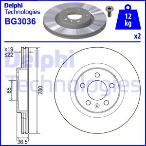 Диск тормозной DELPHI BG3036