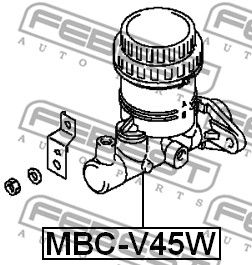 Цилиндр тормозной главный FEBEST MBCV45W