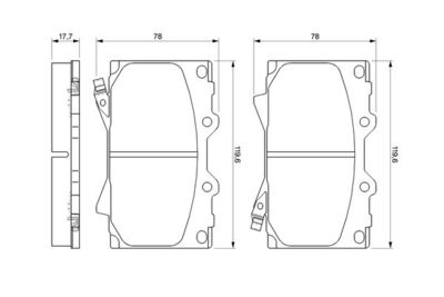 Колодки тормозные дисковые передние BOSCH 0986424640