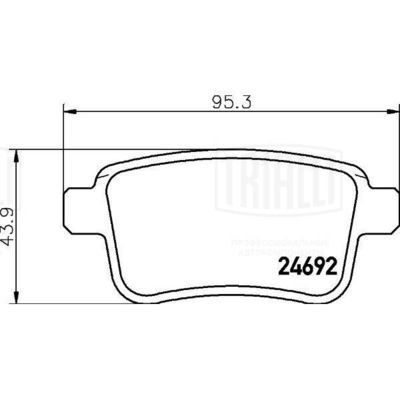 Колодки тормозные дисковые задние TRIALLI PF4091