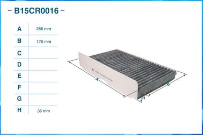 Фильтр салона угольный CWORKS B15CR0016