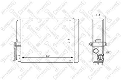 Радиатор отопителя STELLOX 1035087SX