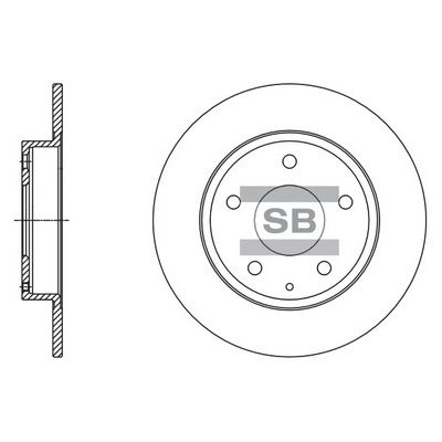 Диск тормозной задний SANGSIN SD4422