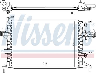 Радиатор системы охлаждения NISSENS 63007