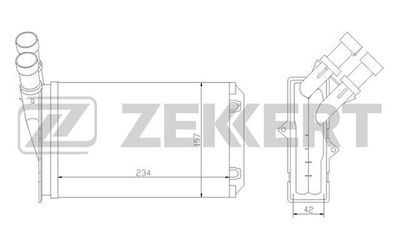 Радиатор отопителя Zekkert MK5020