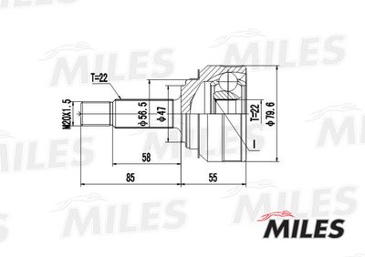 ШРУС наружный Miles GA20414