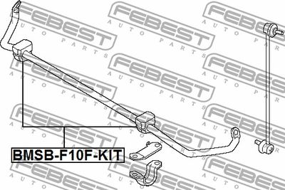 Втулки переднего стабилизатора комплект FEBEST BMSBF10FKIT