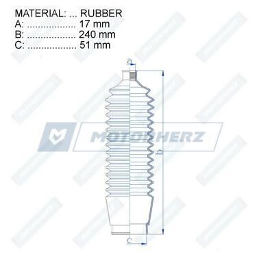 Пыльник рулевой рейки MotorHerz RDZ0364MG