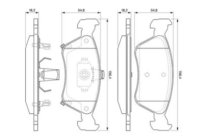Колодки тормозные дисковые BOSCH 0986424560