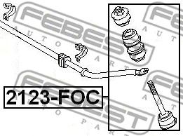 Тяга стабилизатора заднего FEBEST 2123FOC