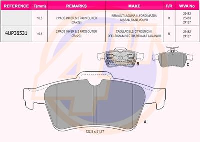 Колодки тормозные задние FORD 1809458