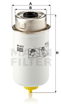 Фильтр топливный MANN-FILTER WK8157