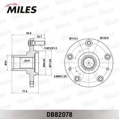Ступица переднего колеса Miles DB82078