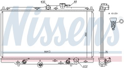 Радиатор системы охлаждения NISSENS 633141