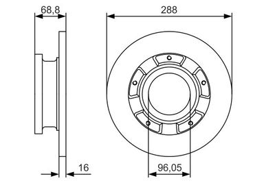 Диск тормозной задний BOSCH 0986479A50