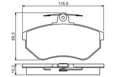 Комплект колодок для дискового тормоза BOSCH 0986495246