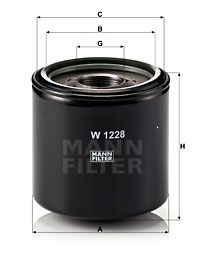Фильтр масляный MANN-FILTER W1228