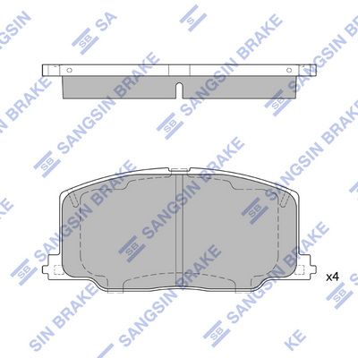 Колодки тормозные передние SANGSIN SP1436