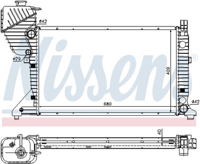 Радиатор системы охлаждения NISSENS 62519A