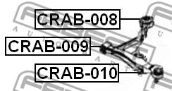 Сайлентблок рычага переднего задний FEBEST CRAB008