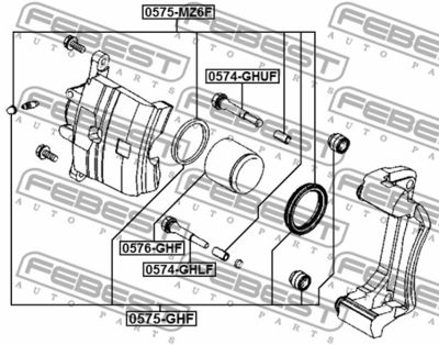 Ремкомплект тормозного суппорта, поршень MASTERKIT 77A1708