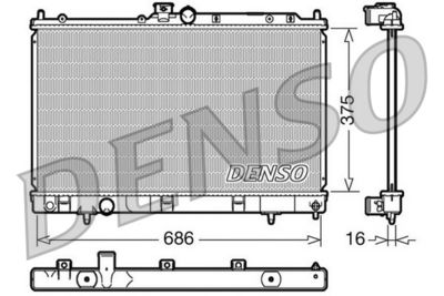 Радиатор системы охлаждения DENSO DRM45025