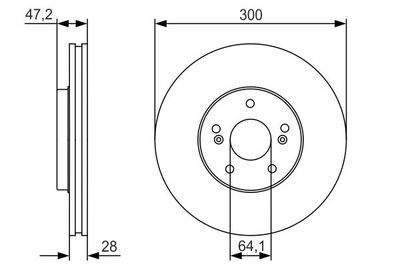 Диск тормозной BOSCH 0986479R47