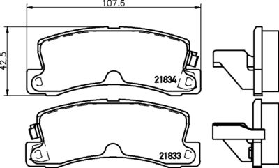 Колодки тормозные дисковые задние Nisshinbo NP1011