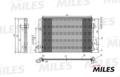 Радиатор кондиционера Miles ACCB002