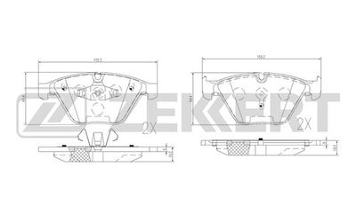 Колодки тормозные дисковые передние Zekkert BS2141