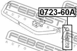 Тяга стабилизатора переднего FEBEST 072360A
