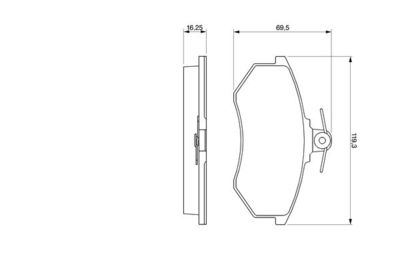 Колодки тормозные дисковые передние BOSCH 0986466698