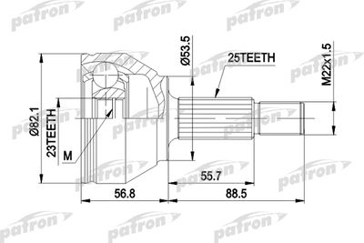 ШРУС наружный комплект PATRON PCV1354
