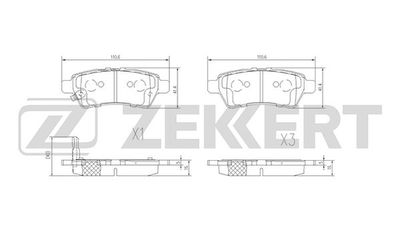 Колодки тормозные дисковые задние Zekkert BS2333