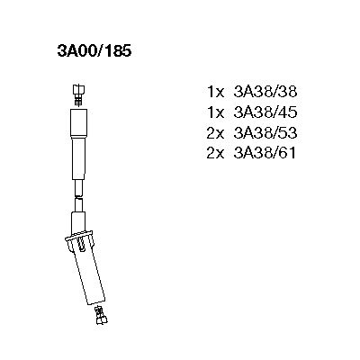 Комплект проводов высоковольтных BREMI 3A00185