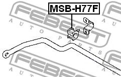 Втулка стабилизатора переднего FEBEST MSBH77F