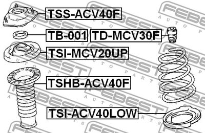 Пыльник амортизатора переднего FEBEST TSHBACV40F