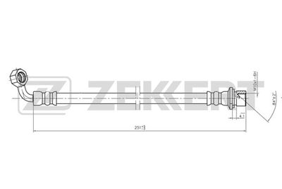 Шланг тормозной задний левый Zekkert BS9468