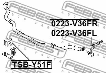 Втулка стабилизатора NISSAN 546131MA9A