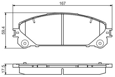 Колодки тормозные передние BOSCH 0986495169