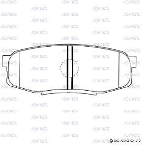 Колодки тормозные дисковые ADVICS SN140