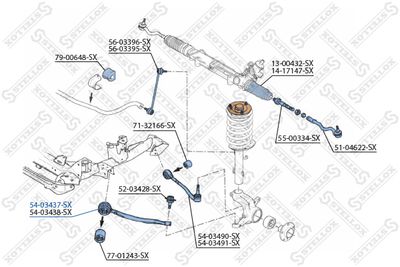Рычаг передний левый нижний STELLOX 5403437SX