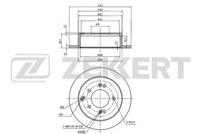 Диск тормозной задний Zekkert BS5642
