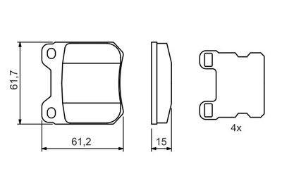 Колодки тормозные дисковые BOSCH 0986490500