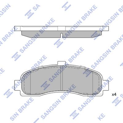 Колодки тормозные дисковые передние SANGSIN SP1586