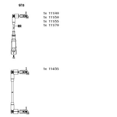 Комплект проводов высоковольтных BREMI 978