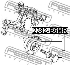 Ступица задняя FEBEST 2382B6MR