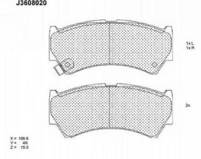 Колодки тормозные передние NIPPARTS J3608020